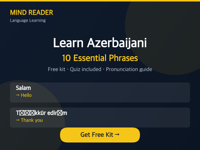 Azerbaijani phrase kit cover