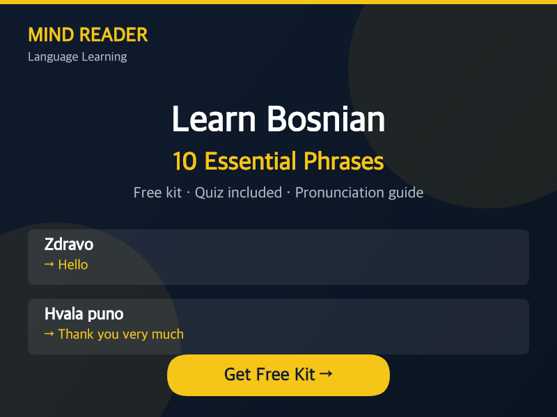 Bosnian phrase kit cover