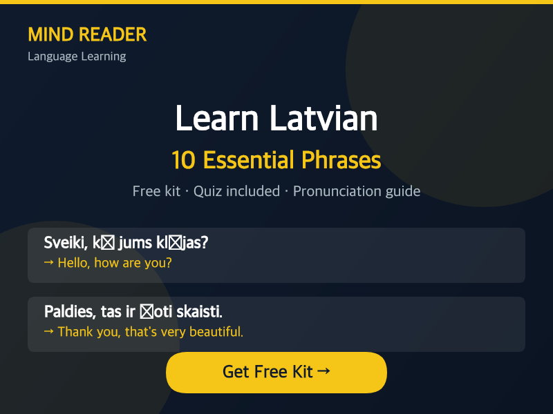 Latvian phrase kit cover