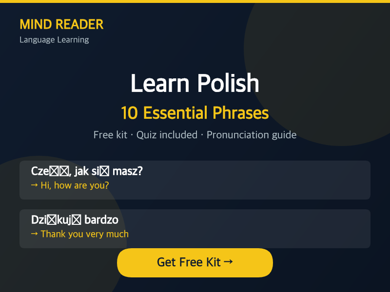 Polish phrase kit cover