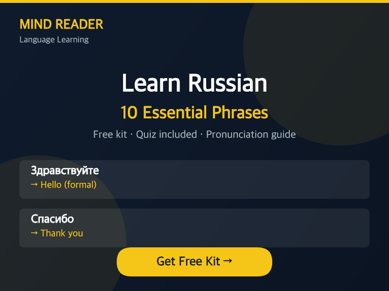 Russian phrase kit cover